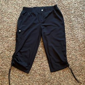 CJ Banks Black Cropped Pull On Pants size 18W